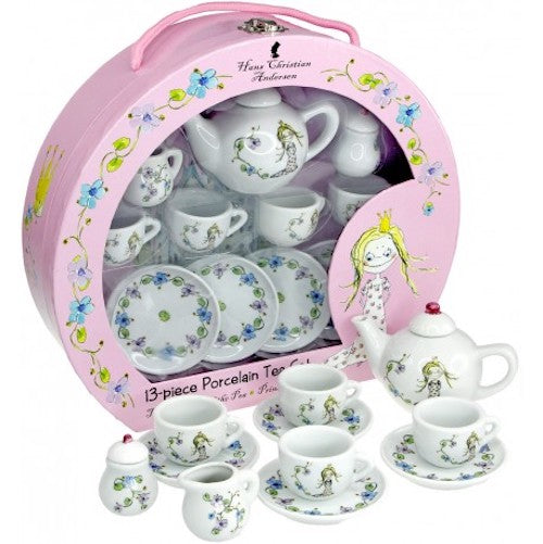 Tesæt i porcelæn - Prinsessen på ærten