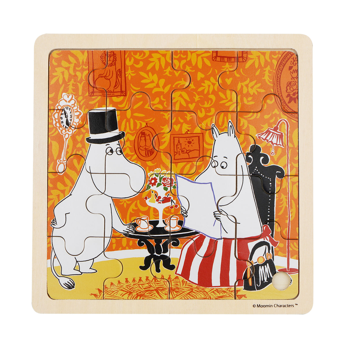 Mumin - Firkantet træpuslespil - Teatime