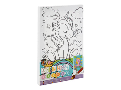 Mal efter tal (Paint by numbers) - Enhjørning