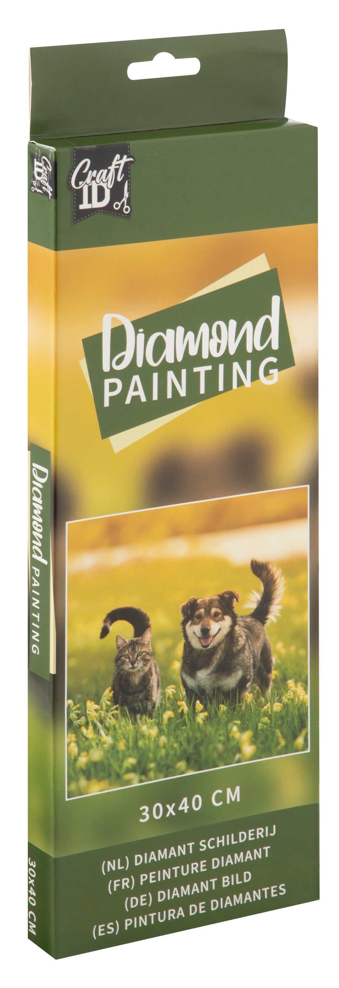 Diamond art - Kat &amp; Hund, 30 x 40 cm