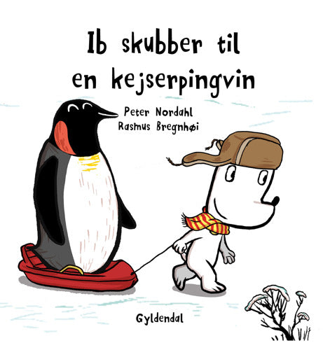 Ib skubber til en kejserpingvin