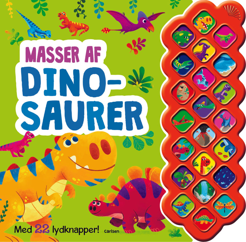 Masser af dinosaurer - med 22 lydknapper