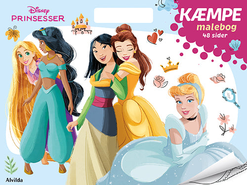 Disney Prinsesser - KÆMPE malebog (malebog med håndtag)