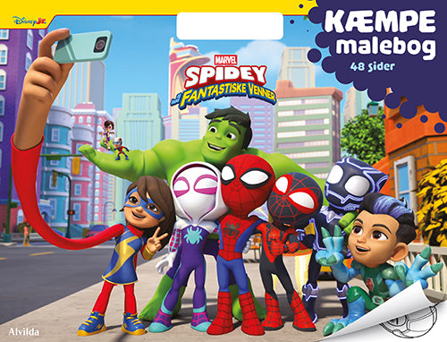 Marvel - Spidey – KÆMPE malebog (malebog med håndtag)