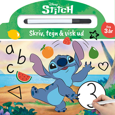 Disney - Stitch - Skriv og visk ud  (papbog med ikke-permanent pen)