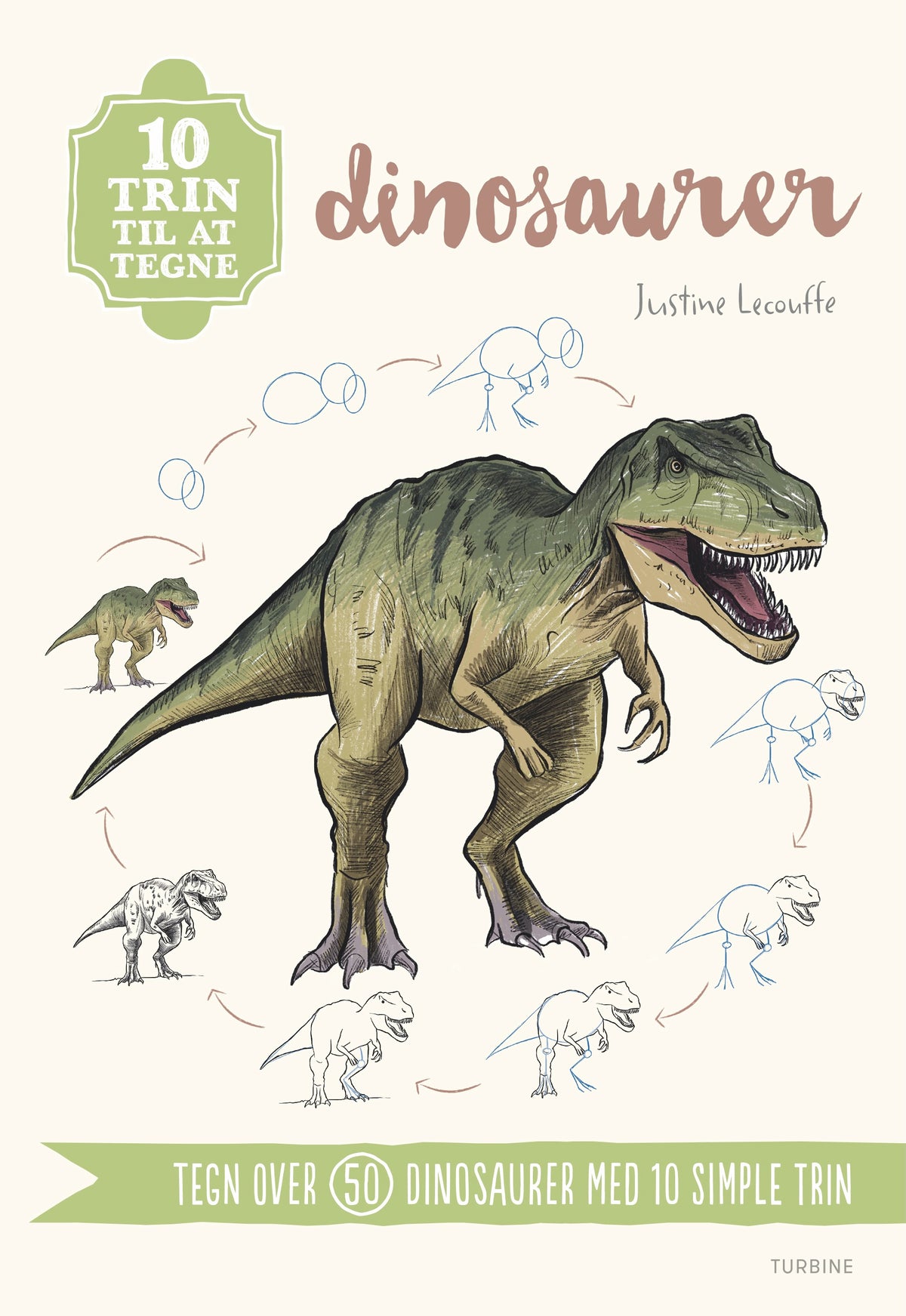 10 trin til at tegne dinosaurer
