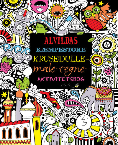 Alvildas kæmpestore krusedulle-male-tegne-aktivitetsbog