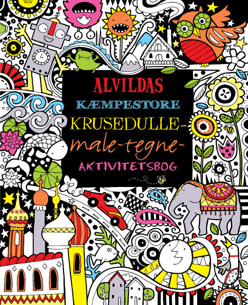 Alvildas kæmpestore krusedulle-male-tegne-aktivitetsbog