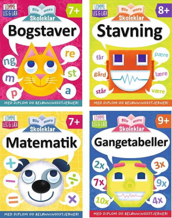 Lomme leg og lær 1-4 (display m/ 20 stk. ass. - pris pr. stk. kr. 20,00)