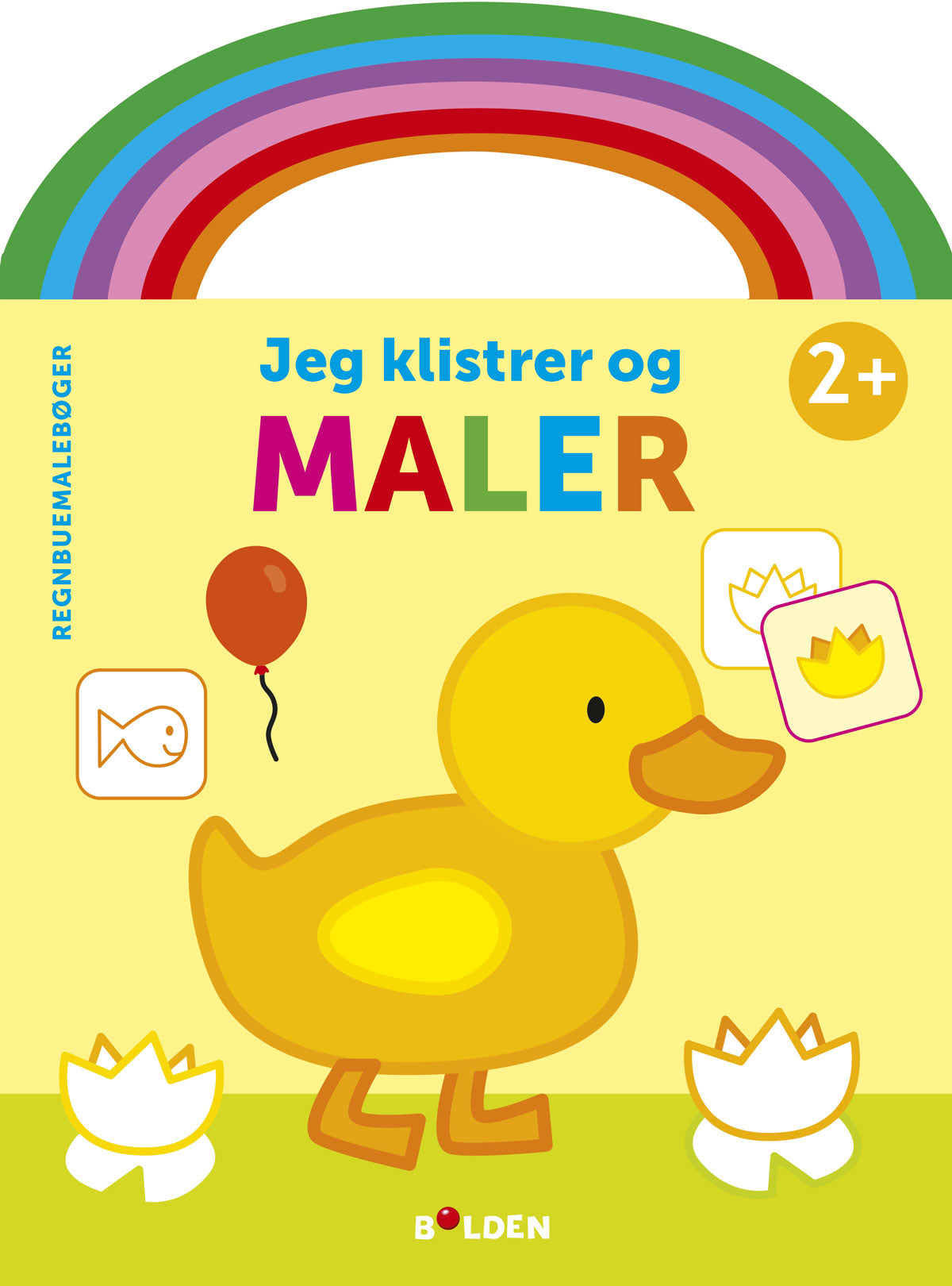 Regnbuemalebog - Jeg klisterer og maler (and)