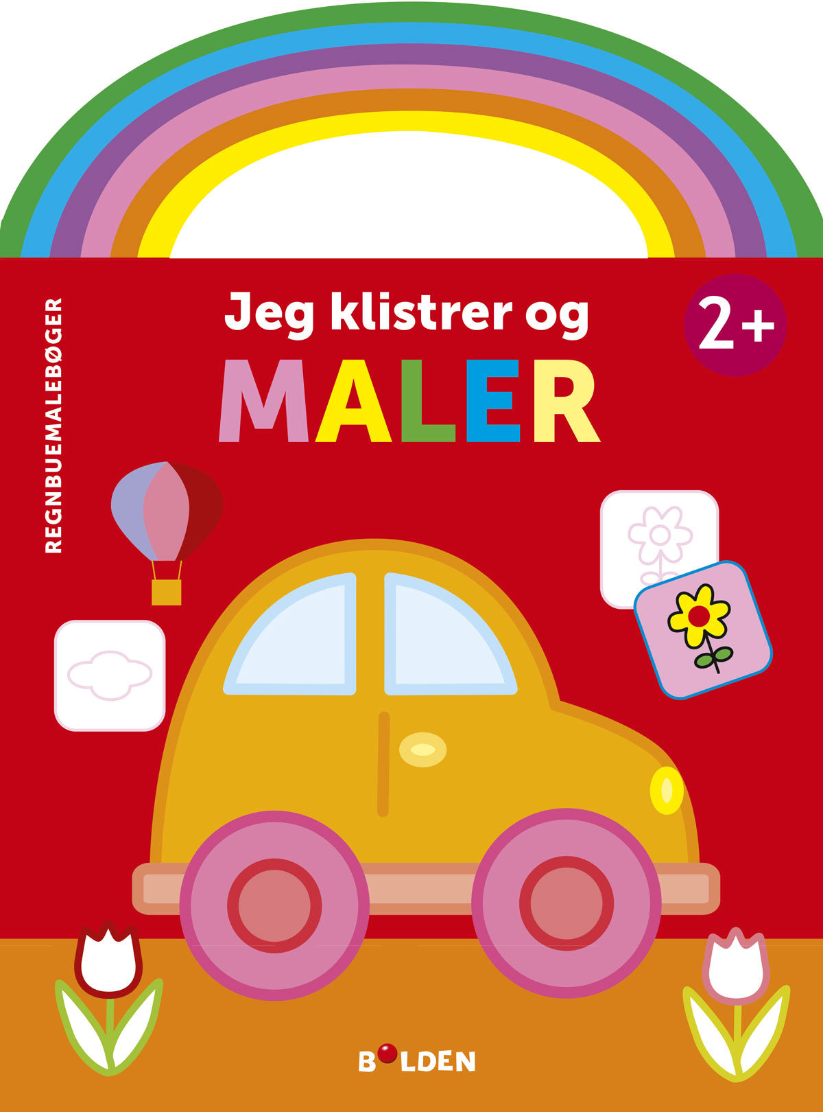 Regnbuemalebog - Jeg klistrer og maler (bil)