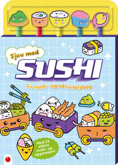Aktivitetsbog med blyanter: Sjov med sushi