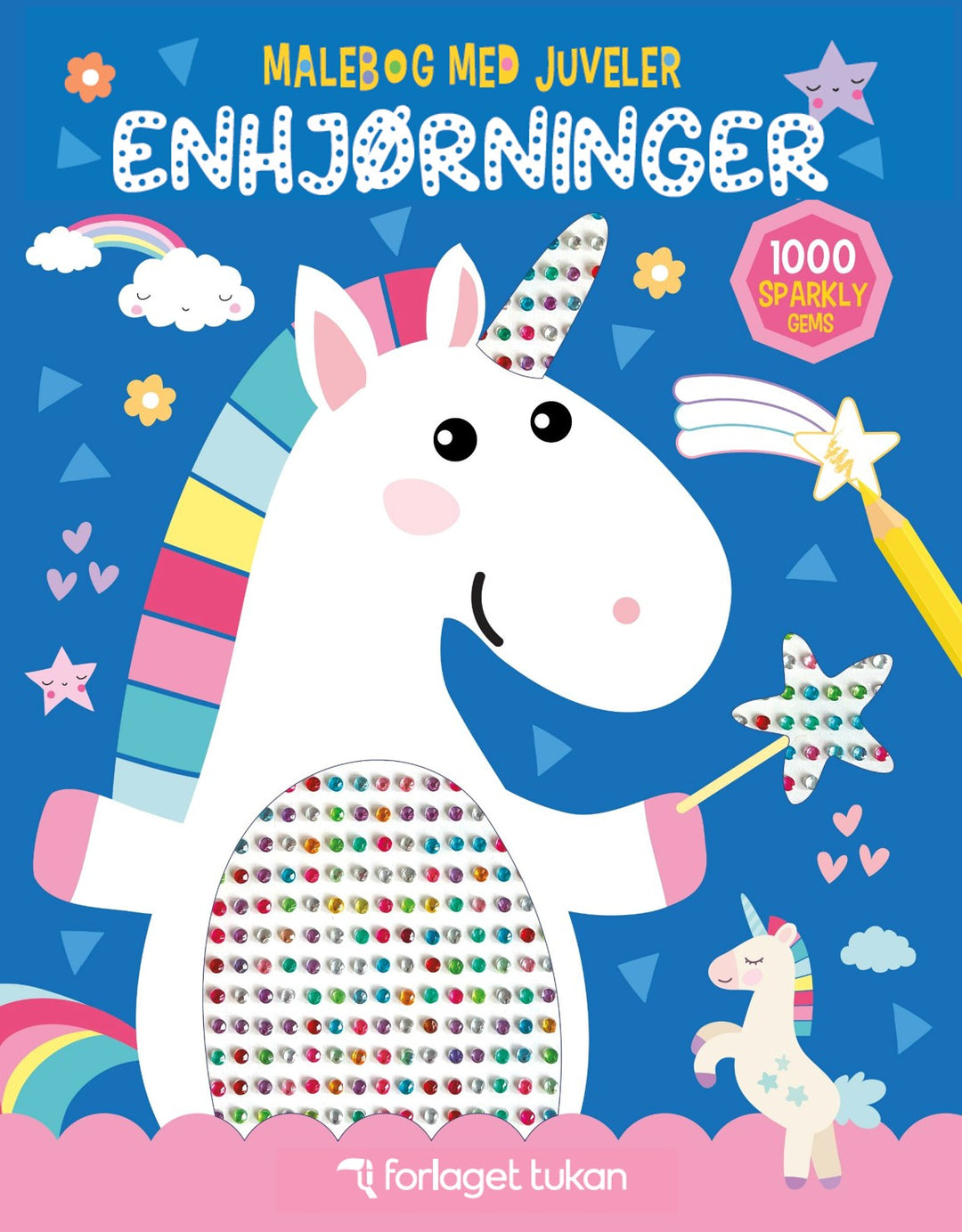 Malebog med juveler: Enhjørninger