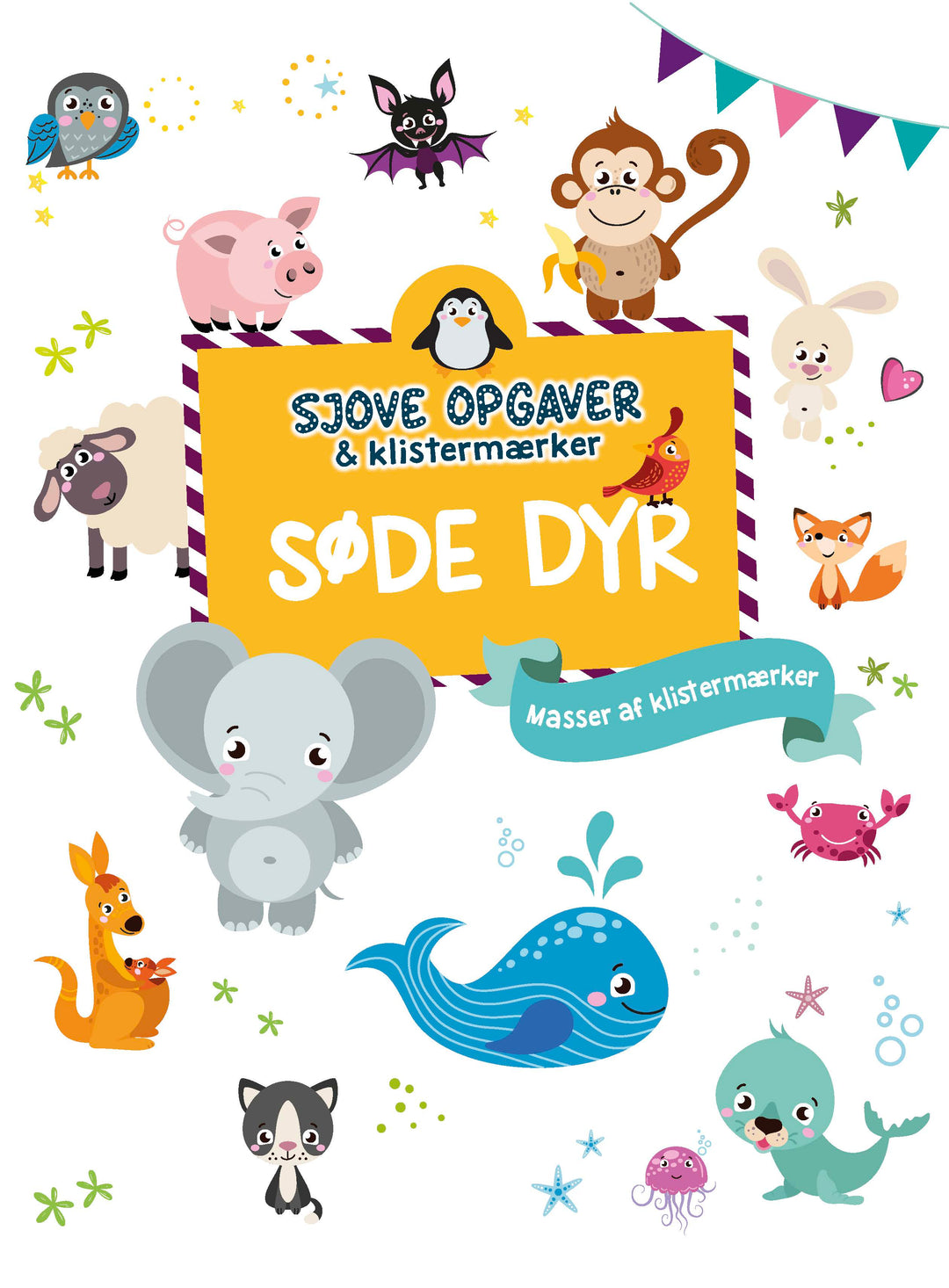 Sjove opgaver &amp; klistermærker: Søde dyr