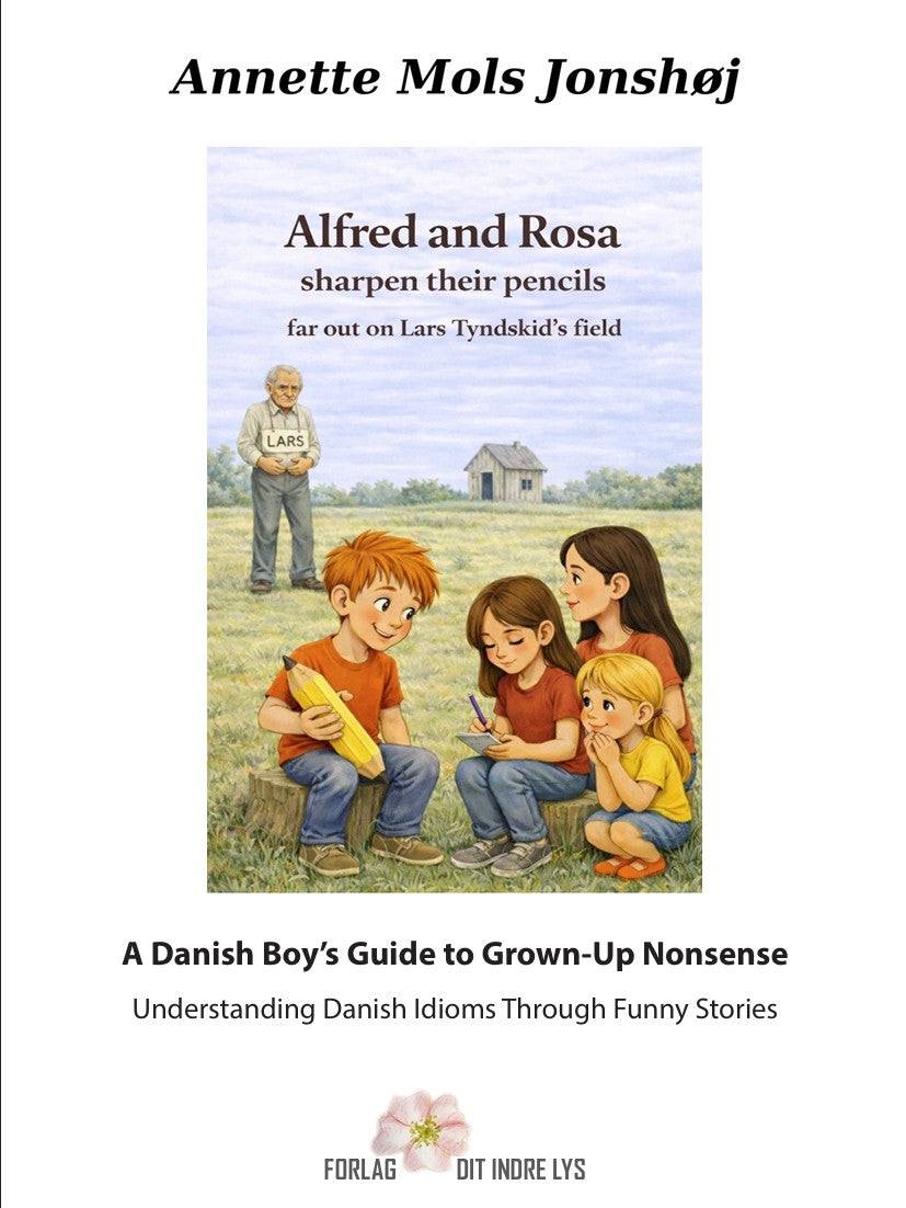 Alfred and Rosa sharpen their pencils far out on Lars Tyndskids field