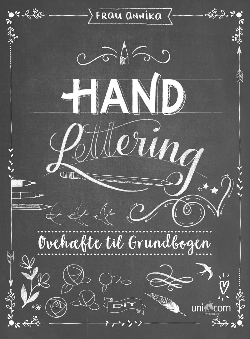 Hand Lettering Øvehæftet til Grundbogen