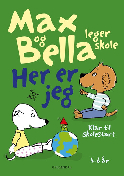 Max og Bella leger skole. Her er jeg