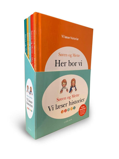 Søren og Mette Vi læser historier 1-5 (læsekasse med 5 letlæsningsbøger)
