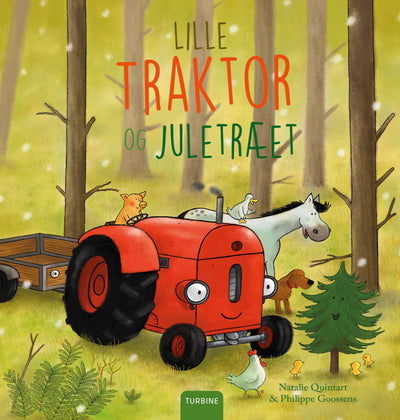 Lille traktor og juletræet