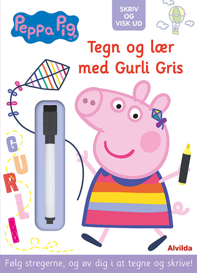 Peppa Pig - Gurli Gris - Skriv og visk ud - Tegn og lær med Gurli Gris