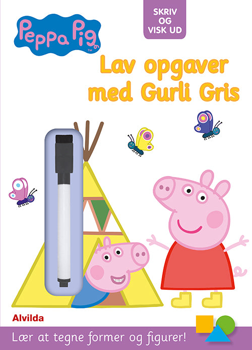 Peppa Pig - Gurli Gris - Skriv og visk ud - Lav opgaver med Gurli Gris