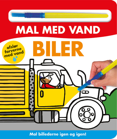 Mal med vand - Biler (papbog med pensel - farvelæg igen og igen)