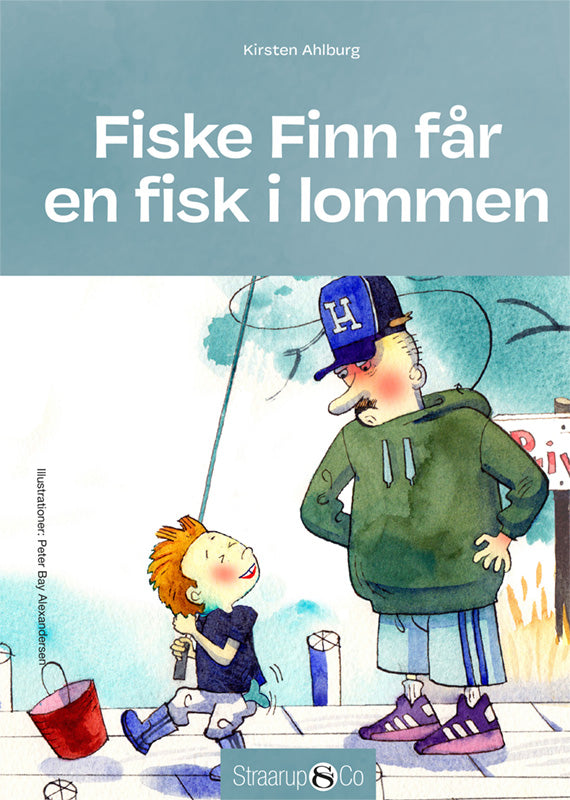 Fiske Finn får en fisk i lommen