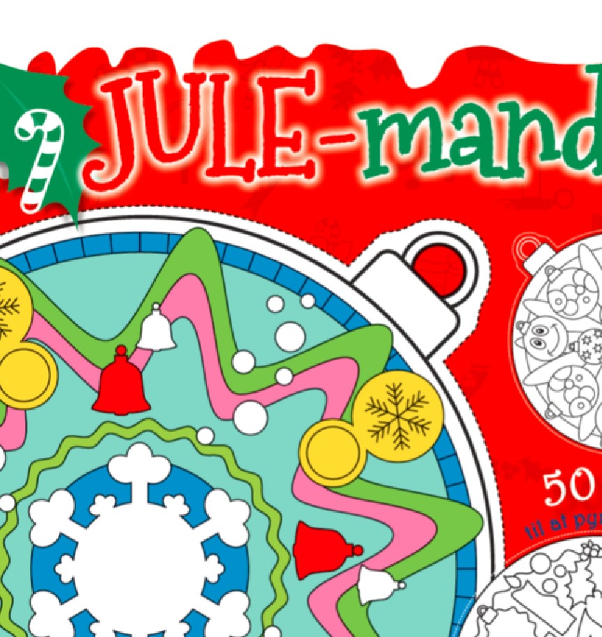 Jule-mandala: Rød