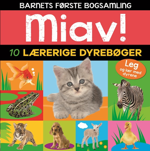 Miav - 10 lærerige dyrebøger (Barnets første bogsamling)