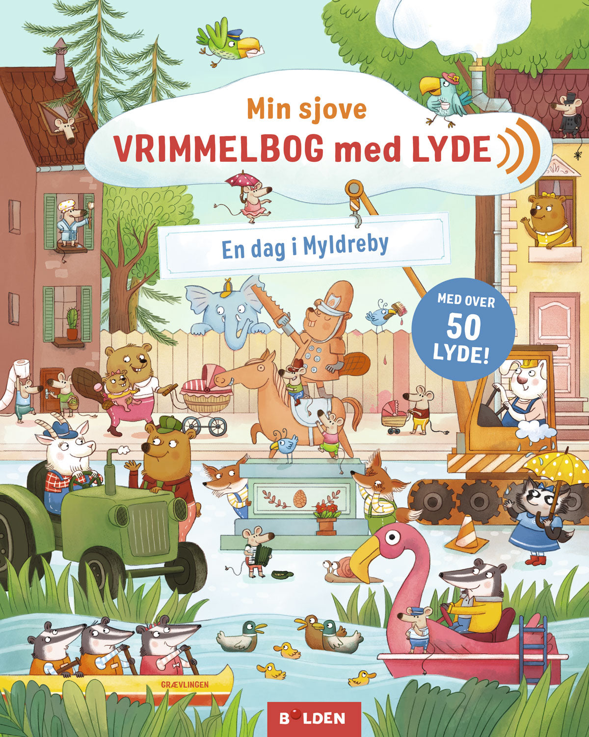 Min sjove vrimmelbog med lyde: En dag i Myldreby