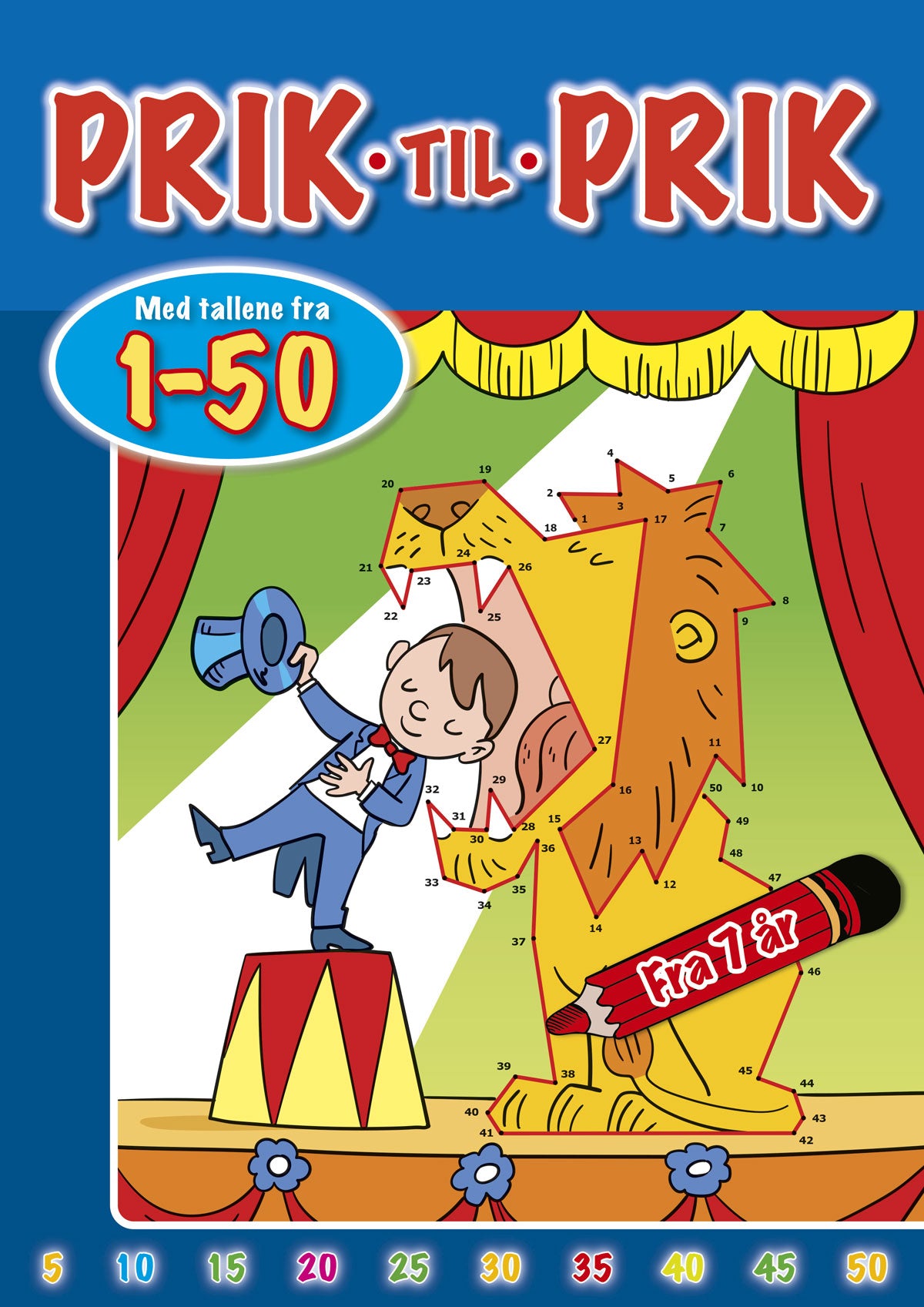 Prik til prik med tallene fra 1-50 (Cirkus)
