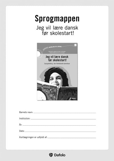 10 stk - Sprogmappen - Jeg vil lære dansk før skolestart!