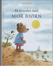 På stranden med mor bjørn