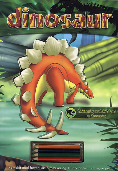 Dinosaur - aktivitetsbog med skabeloner og klistermærker