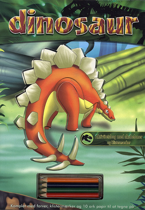 Dinosaur - aktivitetsbog med skabeloner og klistermærker